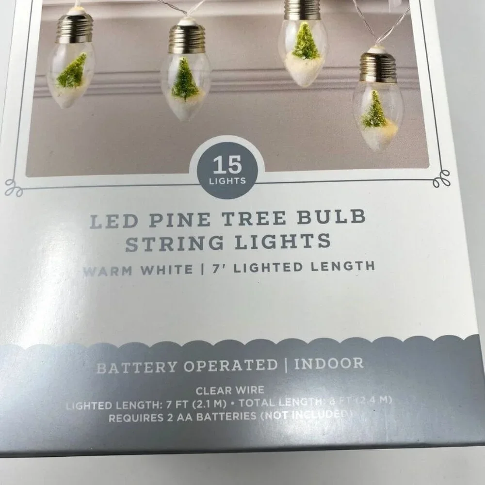 Target 7' Pine Tree Bulb 15 LED Battery Operated String Light Wondershop™